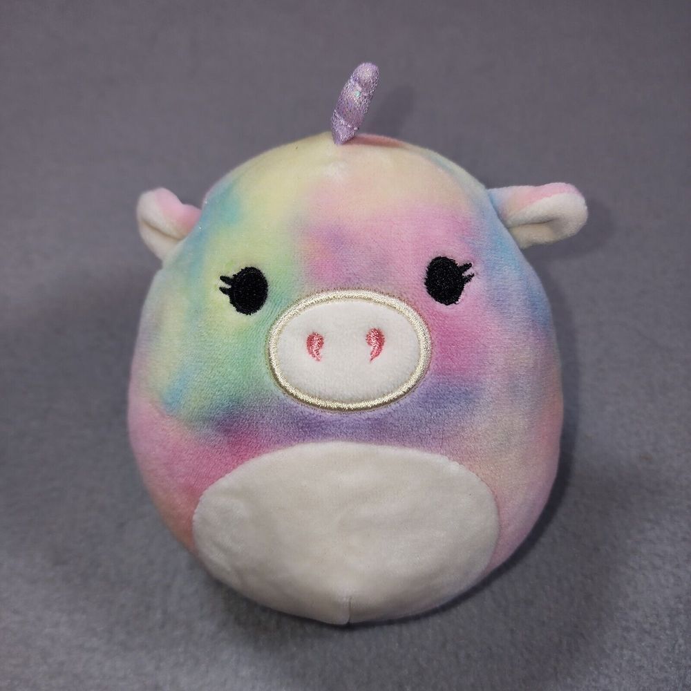 Squishmallow Esmeralda Unicorn Rainbow Tie Dye Mini 5 inch Plush KellyToy 2019‎